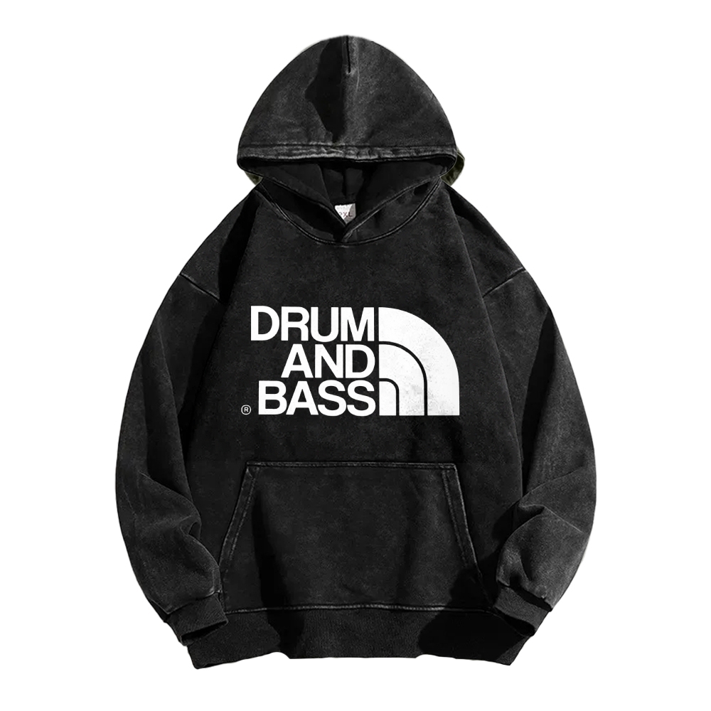 Tokyo-Assassin Drum And Bass Vintage Washed Hoodie