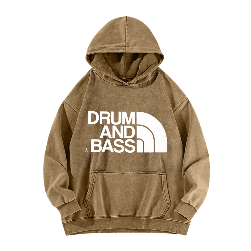 Tokyo-Assassin Drum And Bass Vintage Washed Hoodie