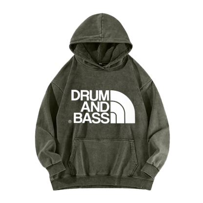 Tokyo-Assassin Drum And Bass Vintage Washed Hoodie
