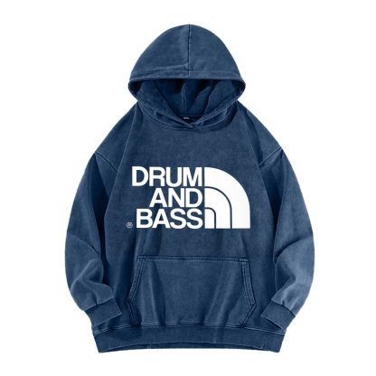 Tokyo-Assassin Drum And Bass Vintage Washed Hoodie