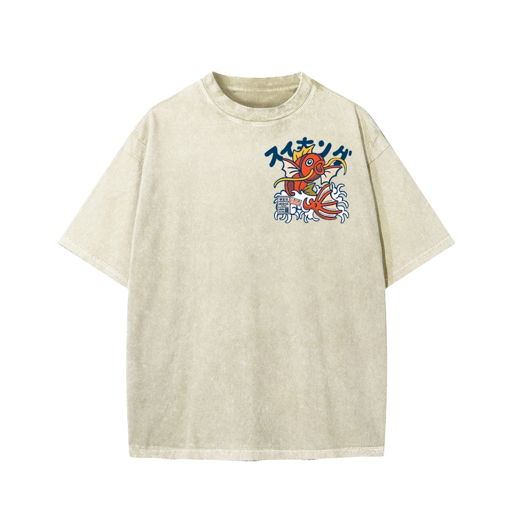 KOIAI/Tシャツ Koi King Front And Back Printing Washed T-shirt – Tokyo-Assassin