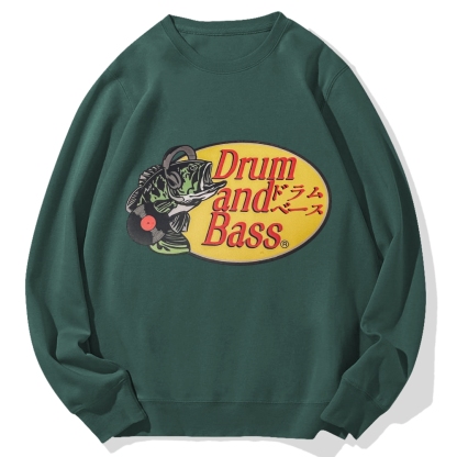Drum And Bass DJ Fish Cotton Sweatshirt