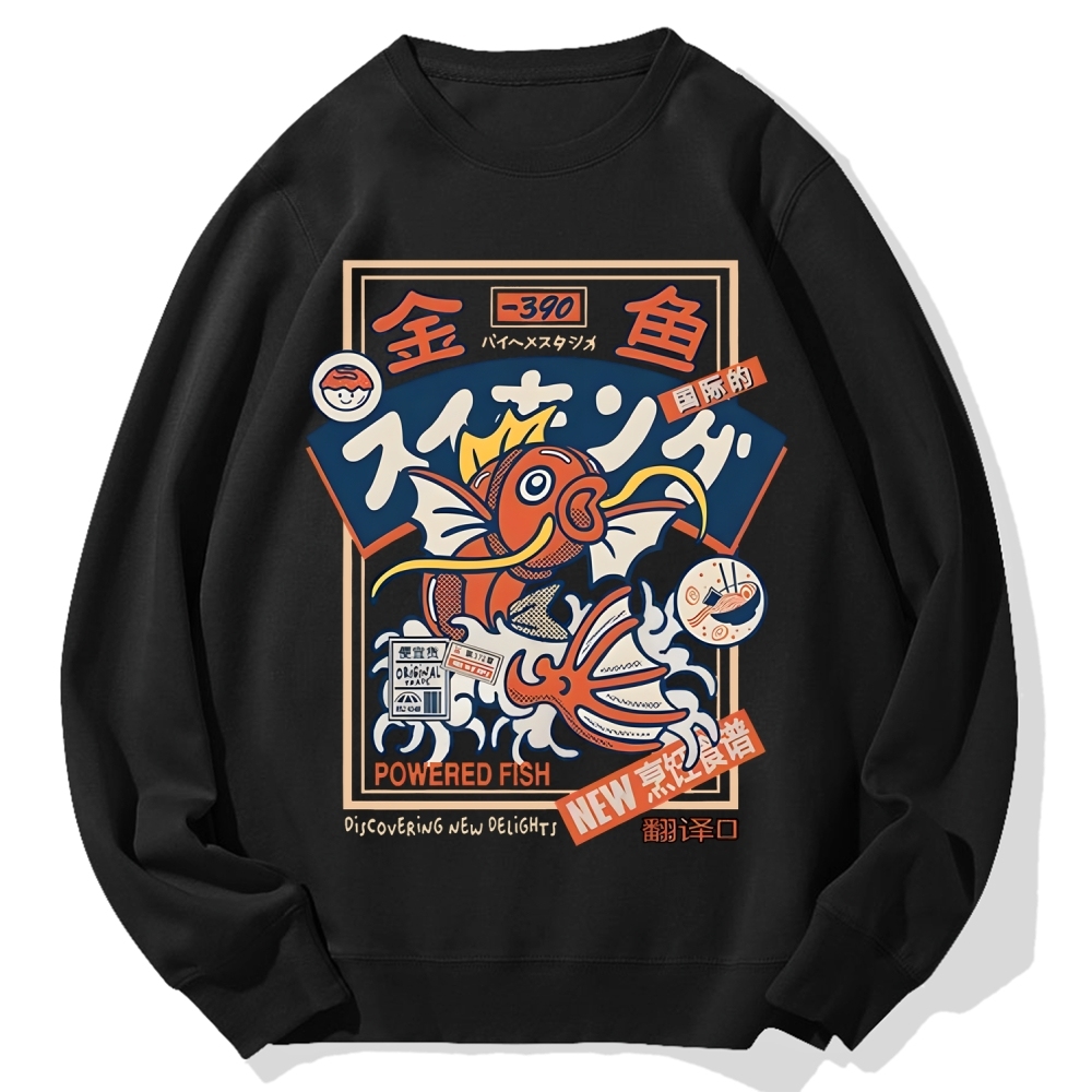 Powered Fish Cotton Sweatshirt
