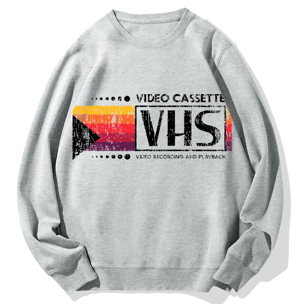 Japanese VHS Video Cassette Cotton Sweatshirt