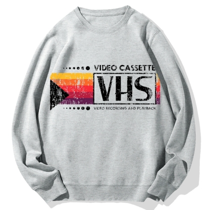 Japanese VHS Video Cassette Cotton Sweatshirt