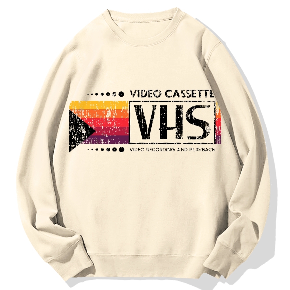 Japanese VHS Video Cassette Cotton Sweatshirt