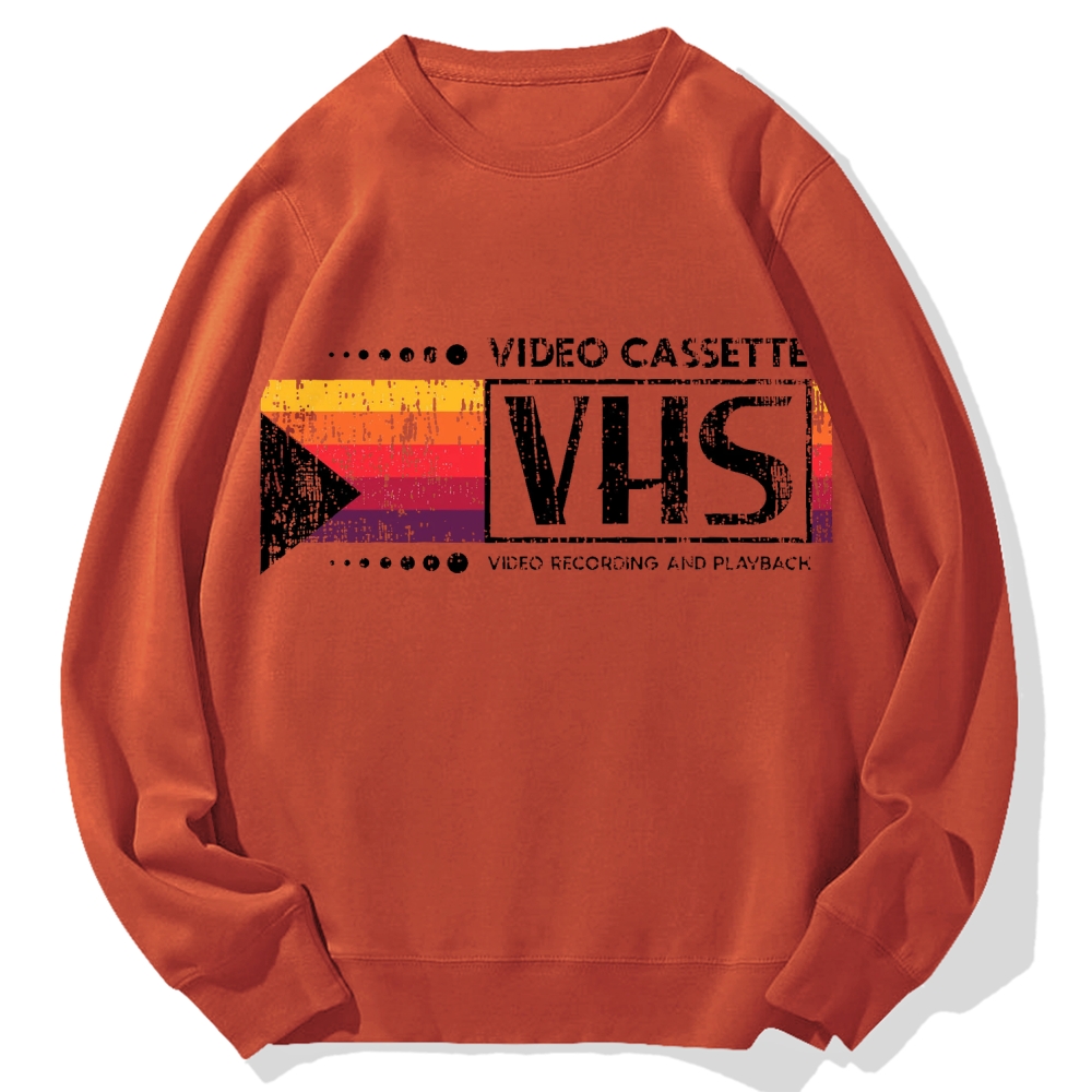 Japanese VHS Video Cassette Cotton Sweatshirt