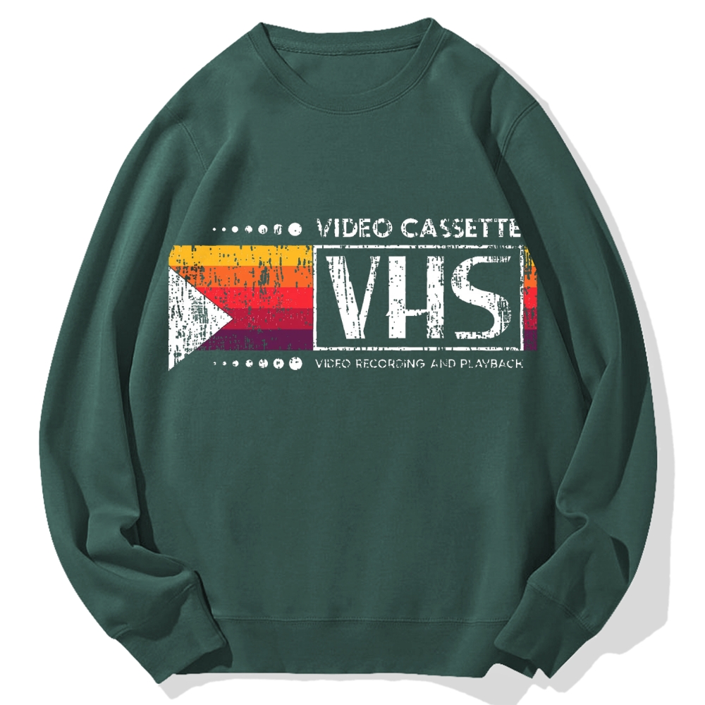Japanese VHS Video Cassette Cotton Sweatshirt