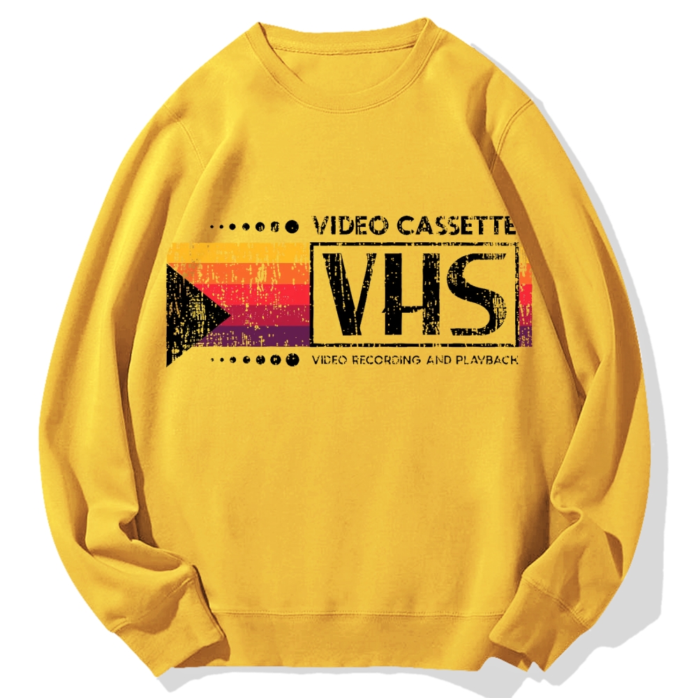 Japanese VHS Video Cassette Cotton Sweatshirt