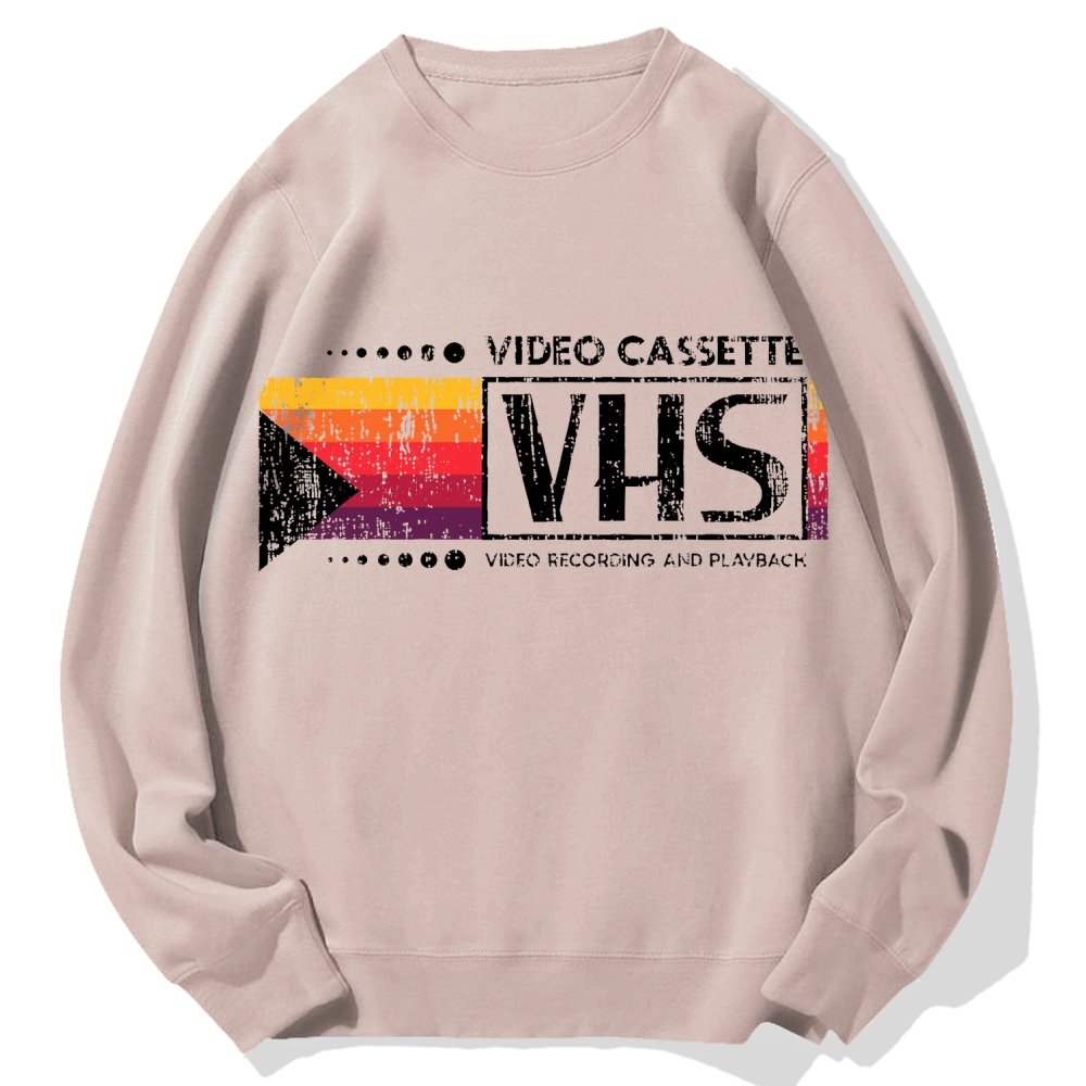 Japanese VHS Video Cassette Cotton Sweatshirt