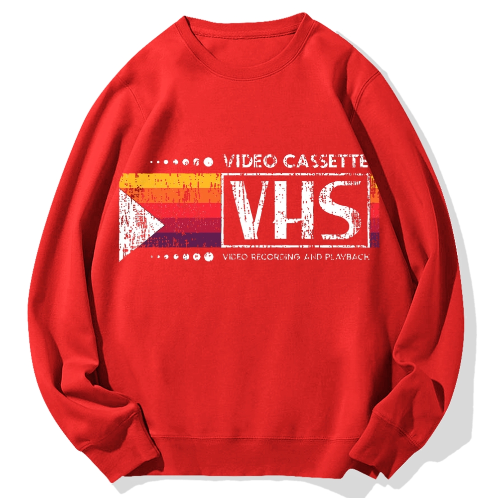 Japanese VHS Video Cassette Cotton Sweatshirt