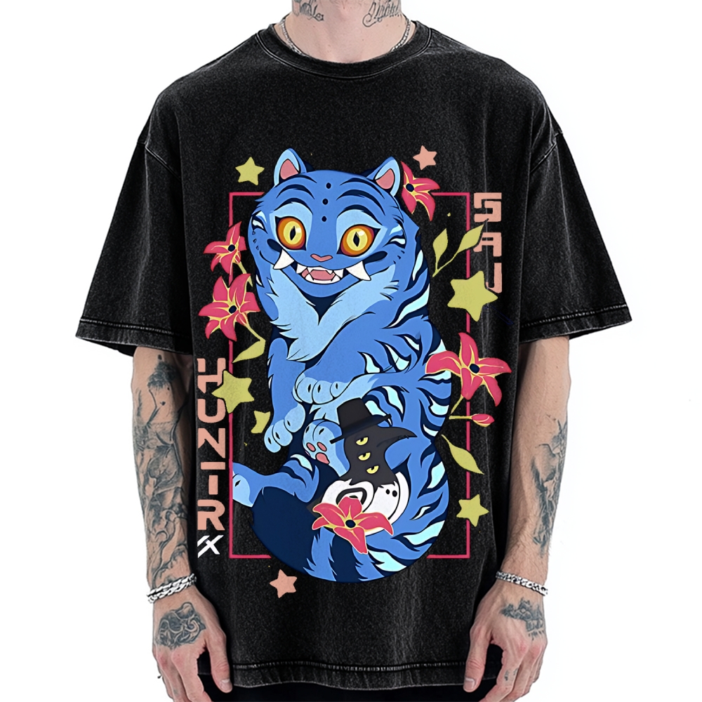 Derpy Tiger Demon Hunters Vintage Washed T-shirt