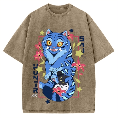 Derpy Tiger Demon Hunters Vintage Washed T-shirt