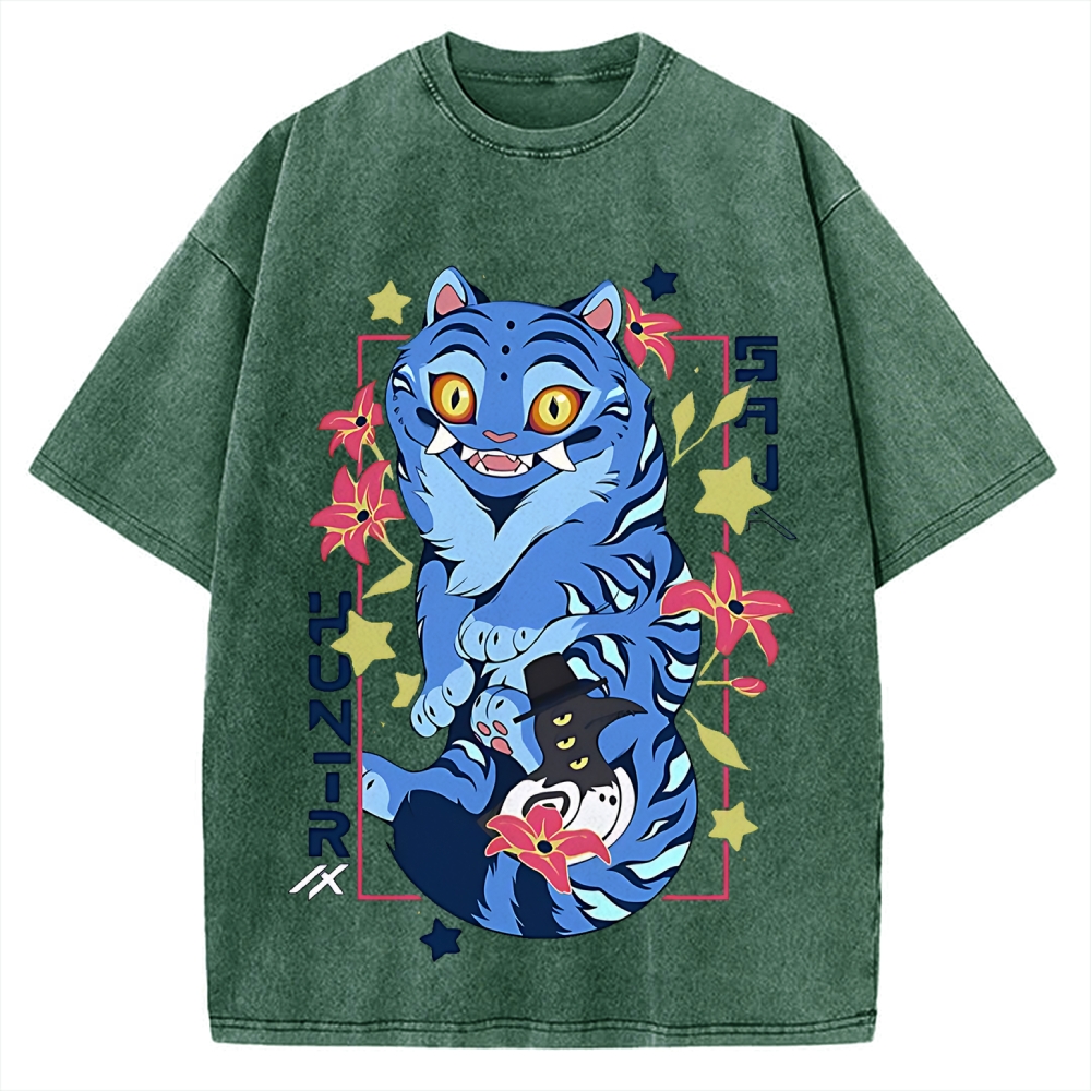 Derpy Tiger Demon Hunters Vintage Washed T-shirt