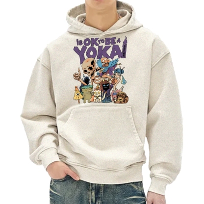 Tokyo-Assassin OK Yokai Japanese Ghost Vintage Washed Hoodie
