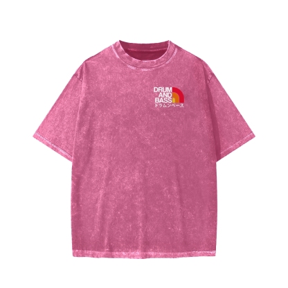 Tokyo-Assassin Drum And Bass Front And Back Printing Washed T-shirt