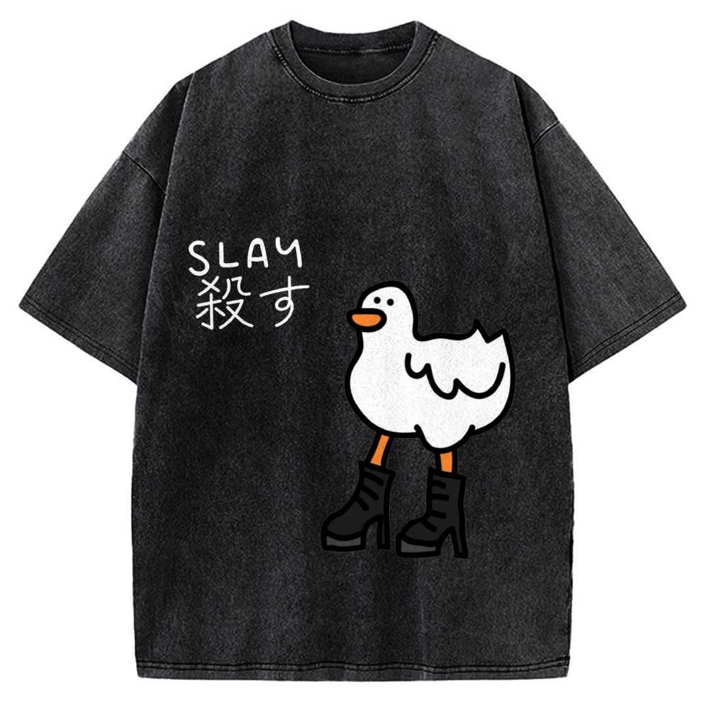 Slay Funny Goose Vintage Washed T-shirt