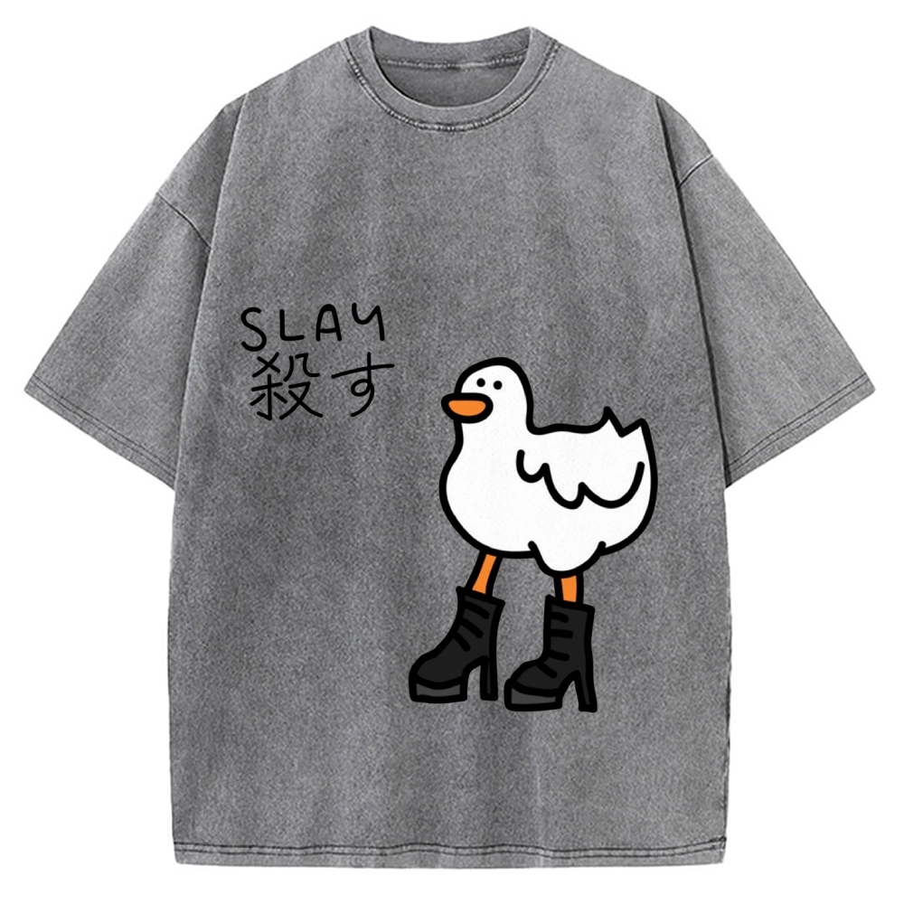 Slay Funny Goose Vintage Washed T-shirt