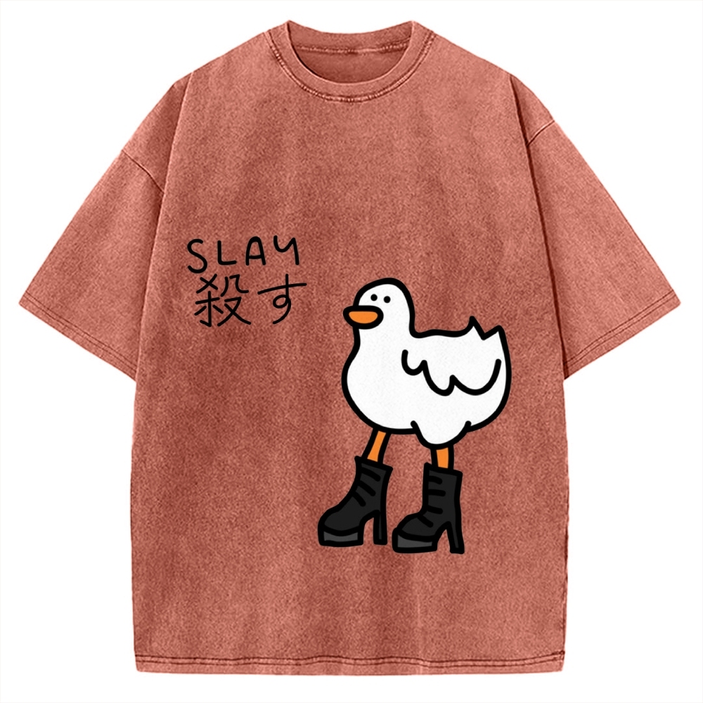 Slay Funny Goose Vintage Washed T-shirt