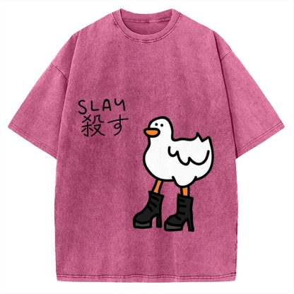Slay Funny Goose Vintage Washed T-shirt
