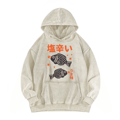 Salty fish sauce Vintage Washed Hoodie