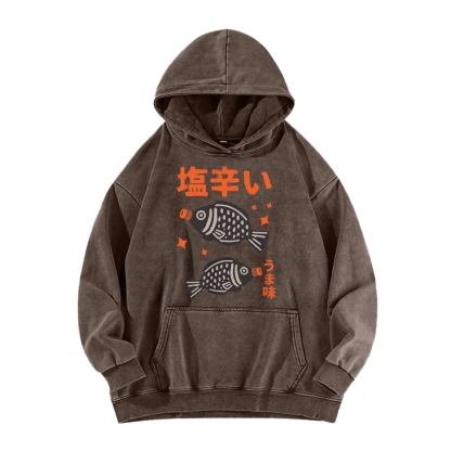 Salty fish sauce Vintage Washed Hoodie