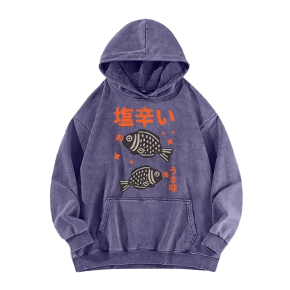 Salty fish sauce Vintage Washed Hoodie