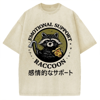 Emotional Support Raccoon Vintage Washed T-shirt