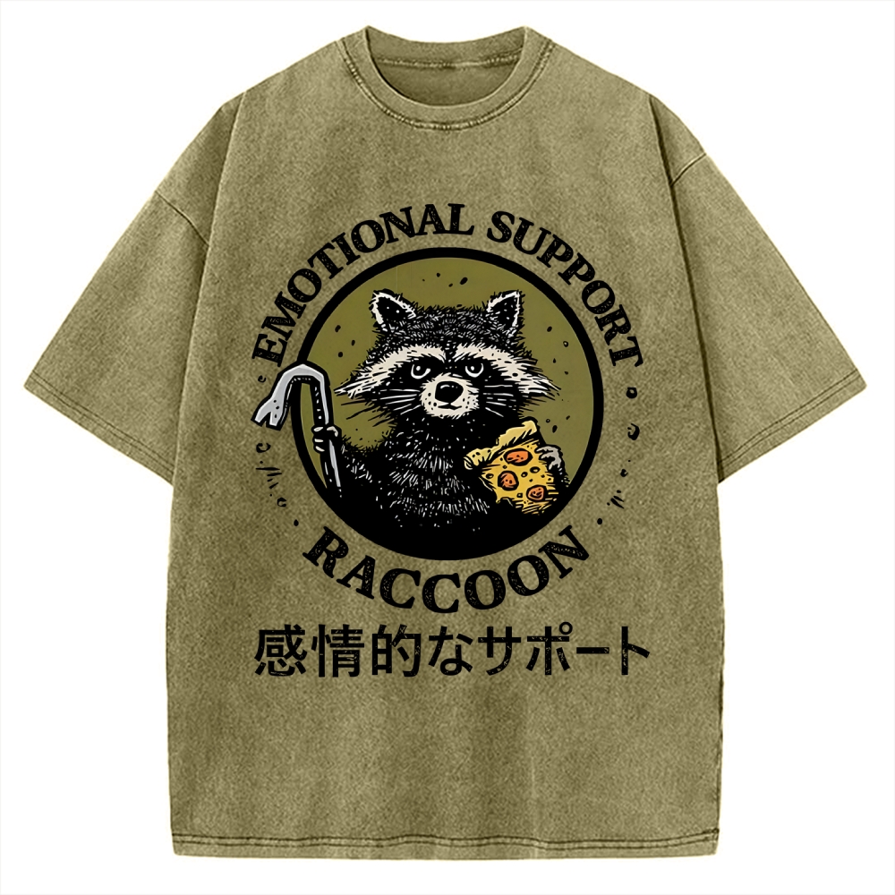 Emotional Support Raccoon Vintage Washed T-shirt