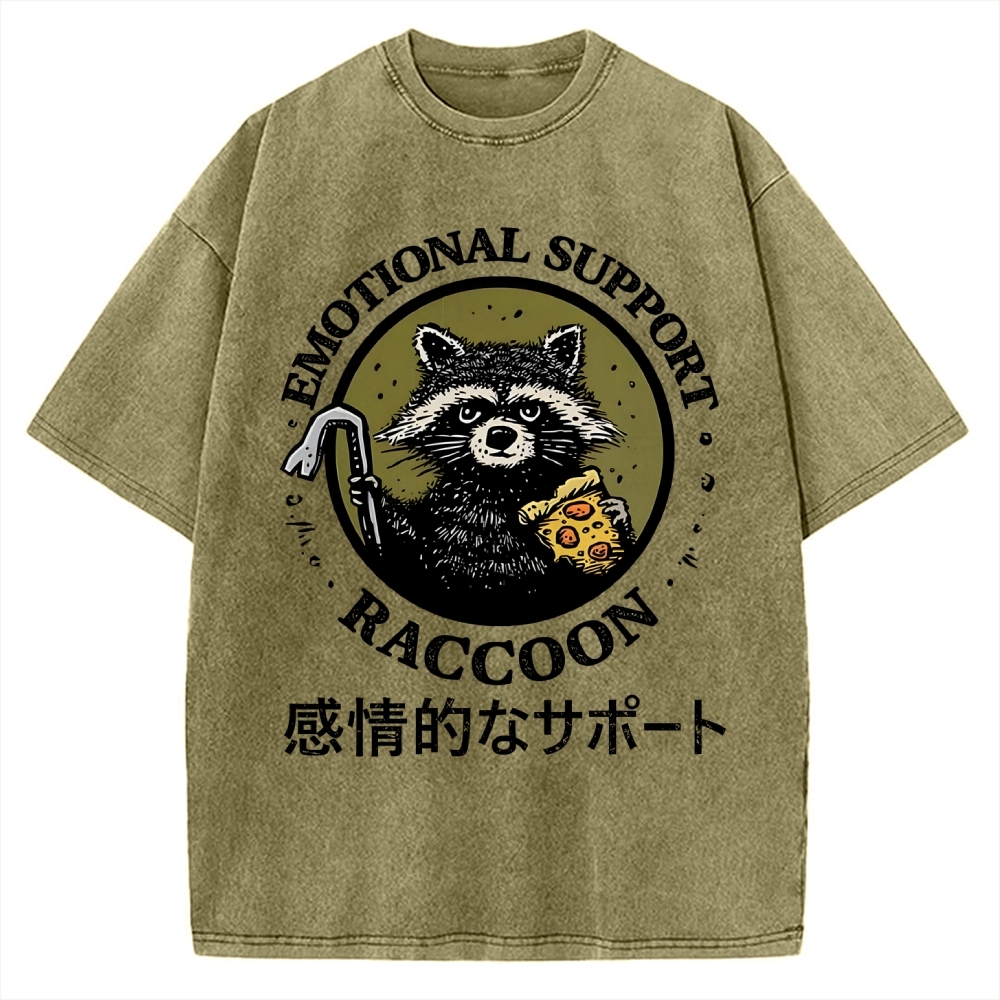 Emotional Support Raccoon Vintage Washed T-shirt