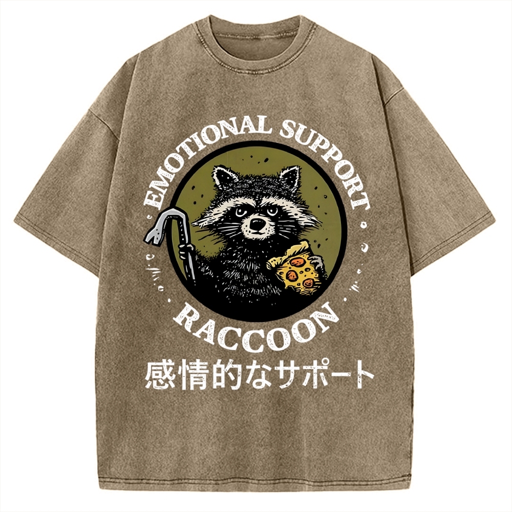 Emotional Support Raccoon Vintage Washed T-shirt