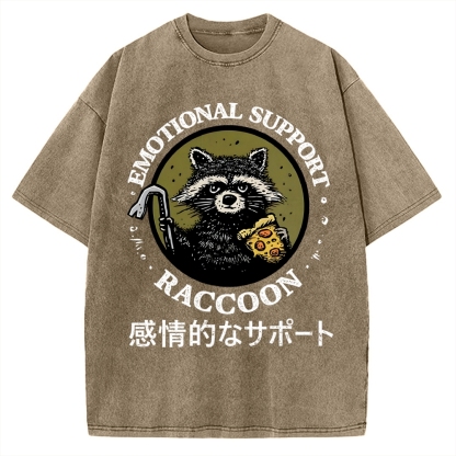Emotional Support Raccoon Vintage Washed T-shirt