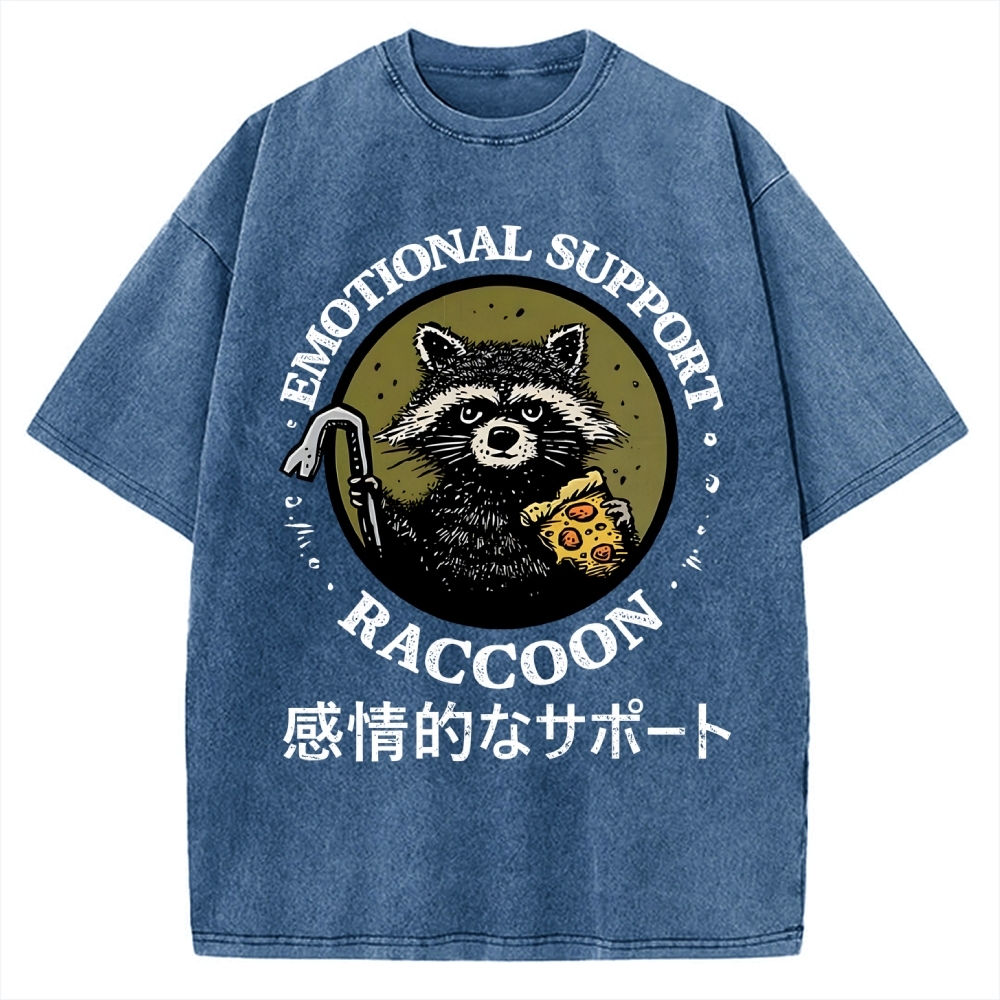 Emotional Support Raccoon Vintage Washed T-shirt