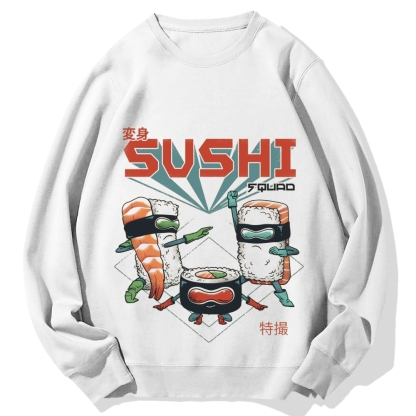 Sushi Kamen Cotton Sweatshirt