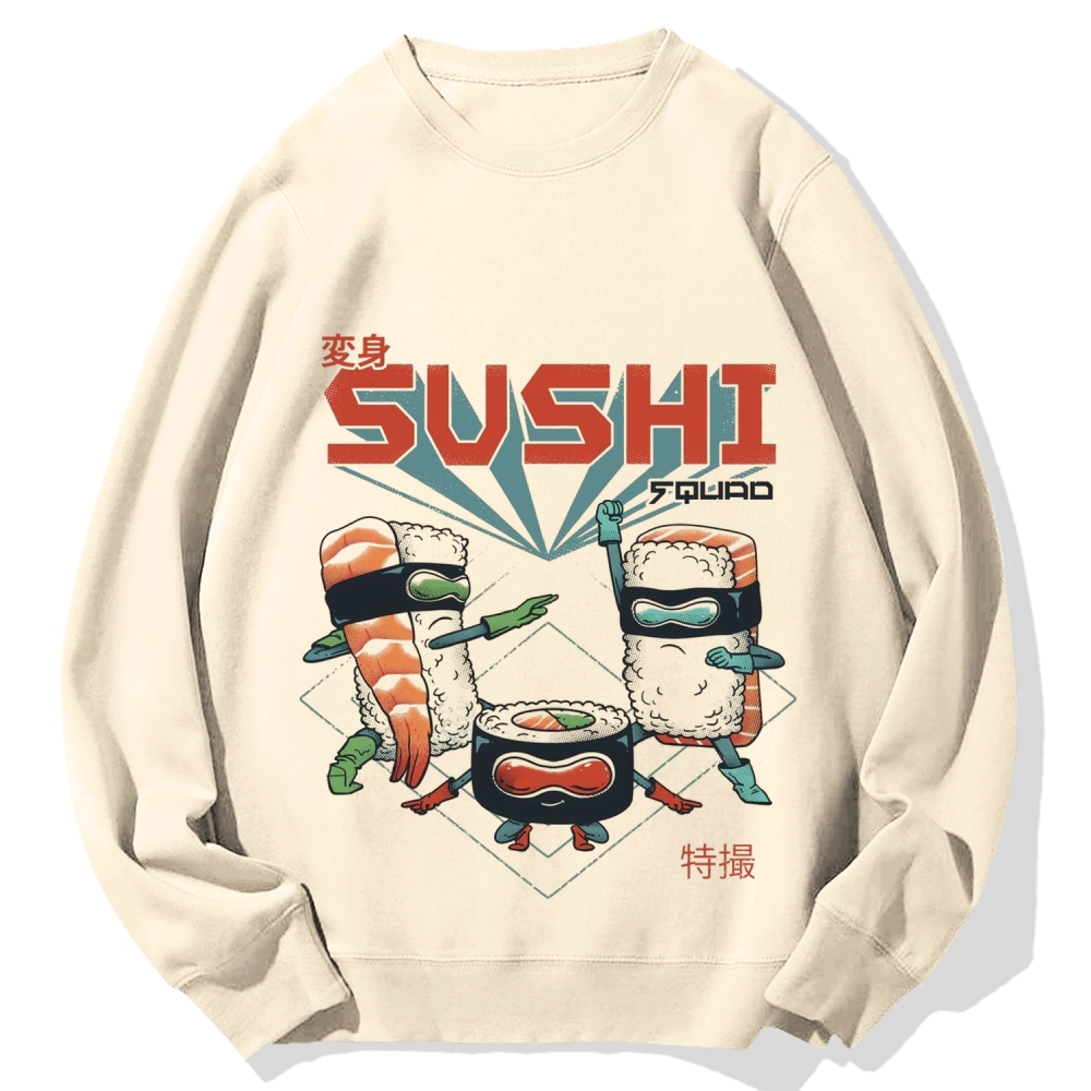 Sushi Kamen Cotton Sweatshirt