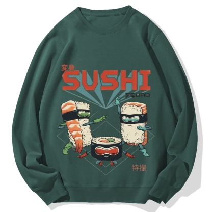 Sushi Kamen Cotton Sweatshirt
