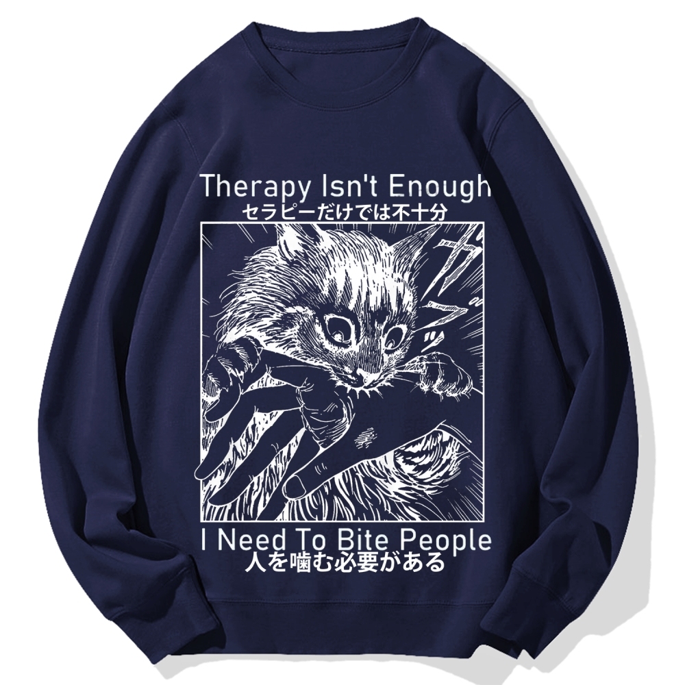 Become Ungovernable Cat Biting Arm Cotton Sweatshirt