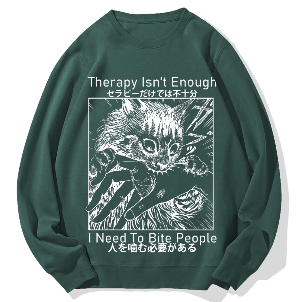 Become Ungovernable Cat Biting Arm Cotton Sweatshirt