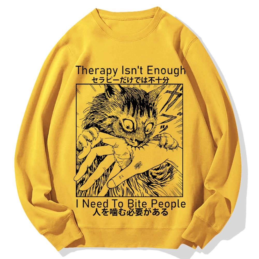 Become Ungovernable Cat Biting Arm Cotton Sweatshirt