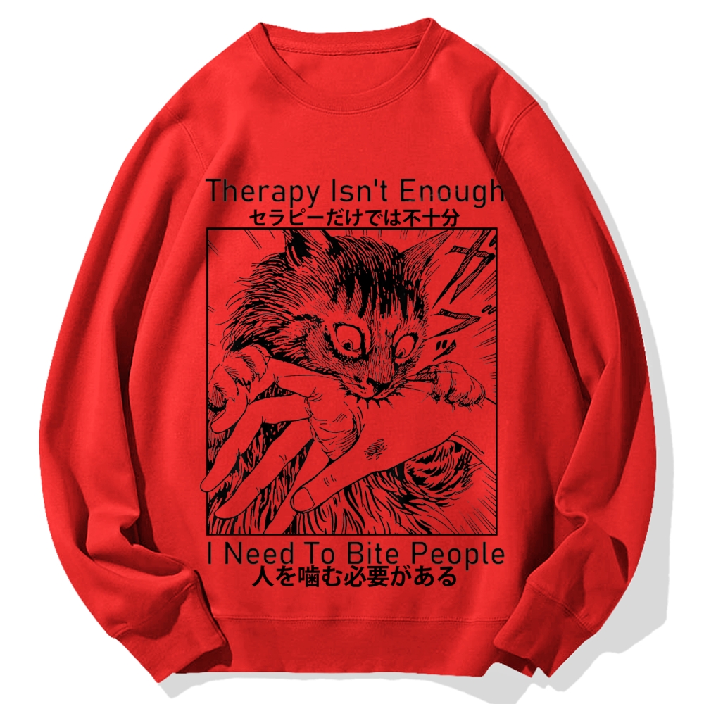 Become Ungovernable Cat Biting Arm Cotton Sweatshirt