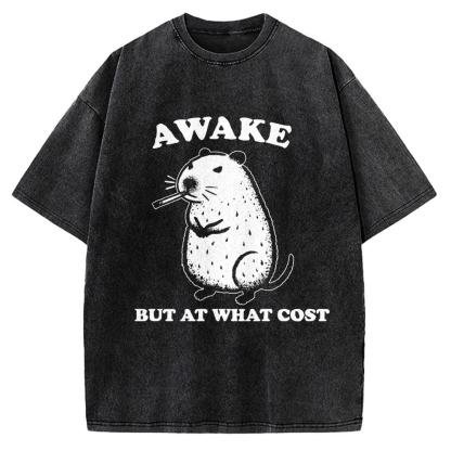 Smoking Capybara Vintage Washed T-shirt