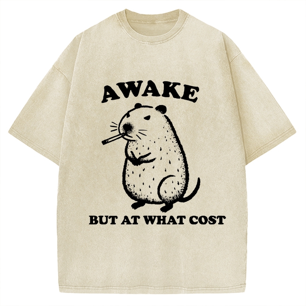 Smoking Capybara Vintage Washed T-shirt