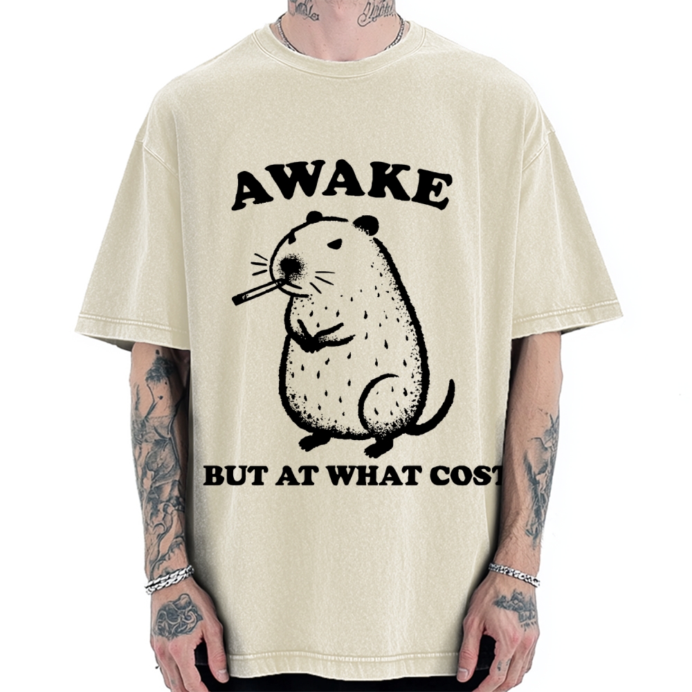 Smoking Capybara Vintage Washed T-shirt