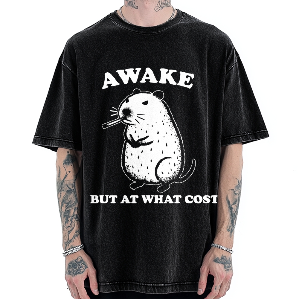 Smoking Capybara Vintage Washed T-shirt