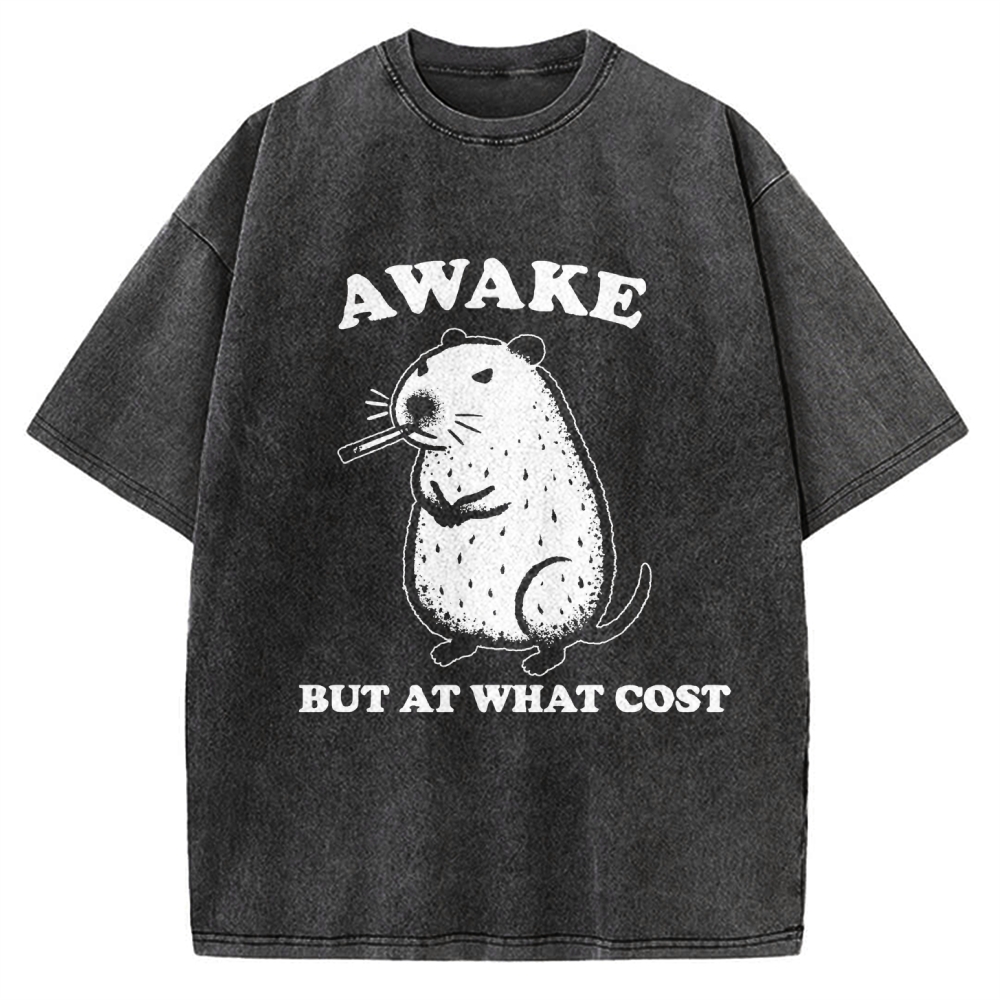 Smoking Capybara Vintage Washed T-shirt