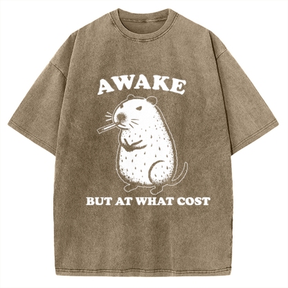 Smoking Capybara Vintage Washed T-shirt