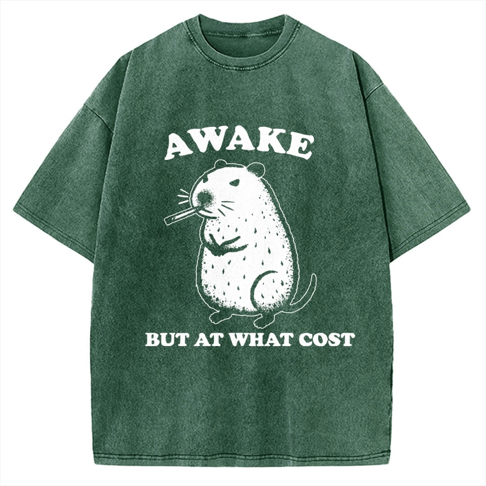 Smoking Capybara Vintage Washed T-shirt