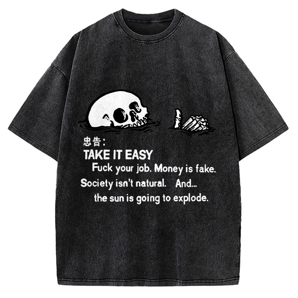 Skeleton Ridicule Vintage Washed T-shirt