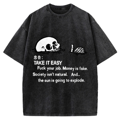 Skeleton Ridicule Vintage Washed T-shirt