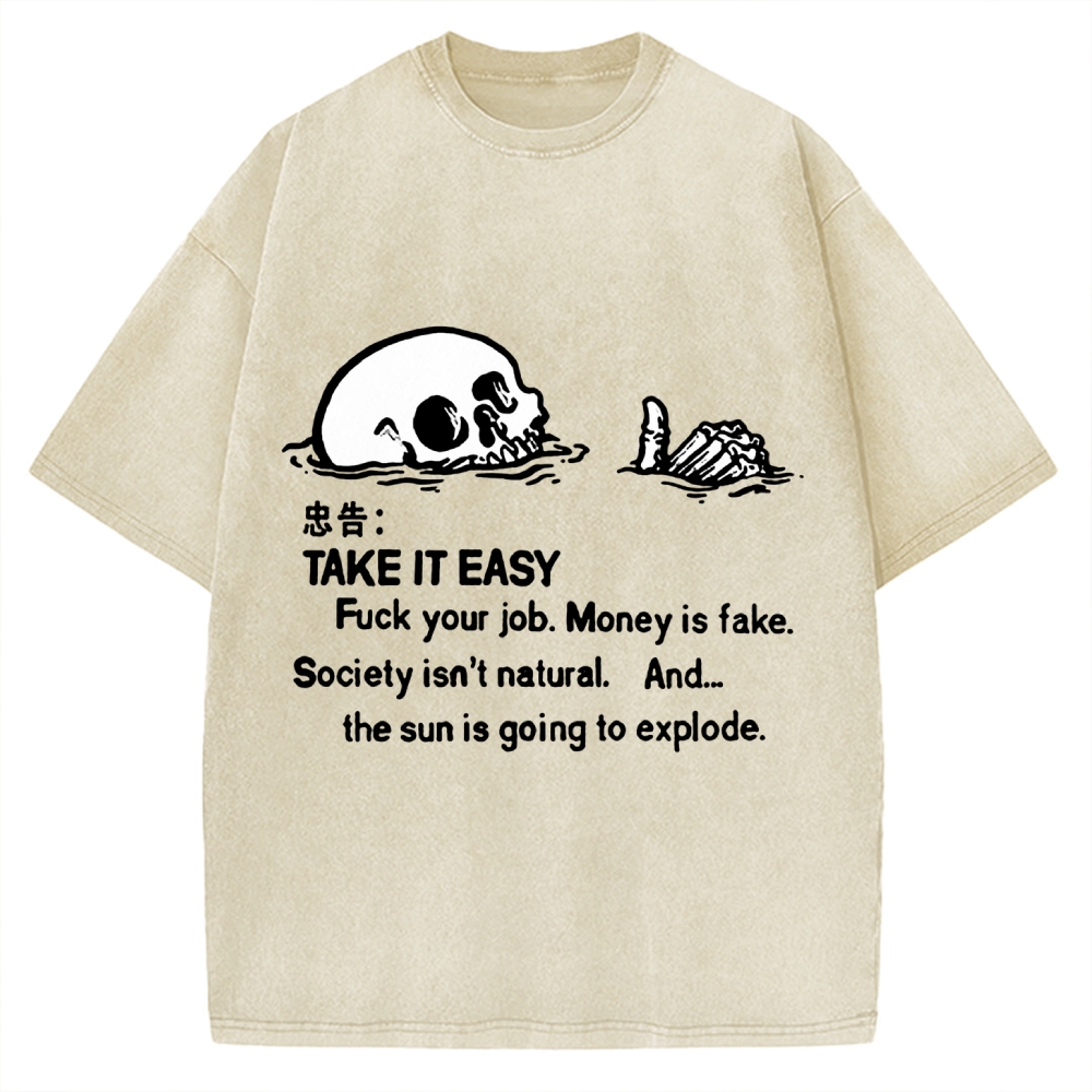 Skeleton Ridicule Vintage Washed T-shirt